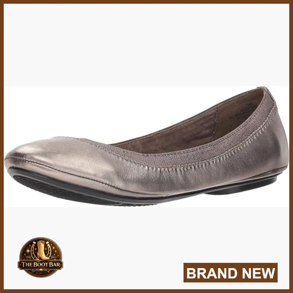 Round Toe Ballet Flats with Elastic Topline, Slip-On Closure, Mary Jane Strap